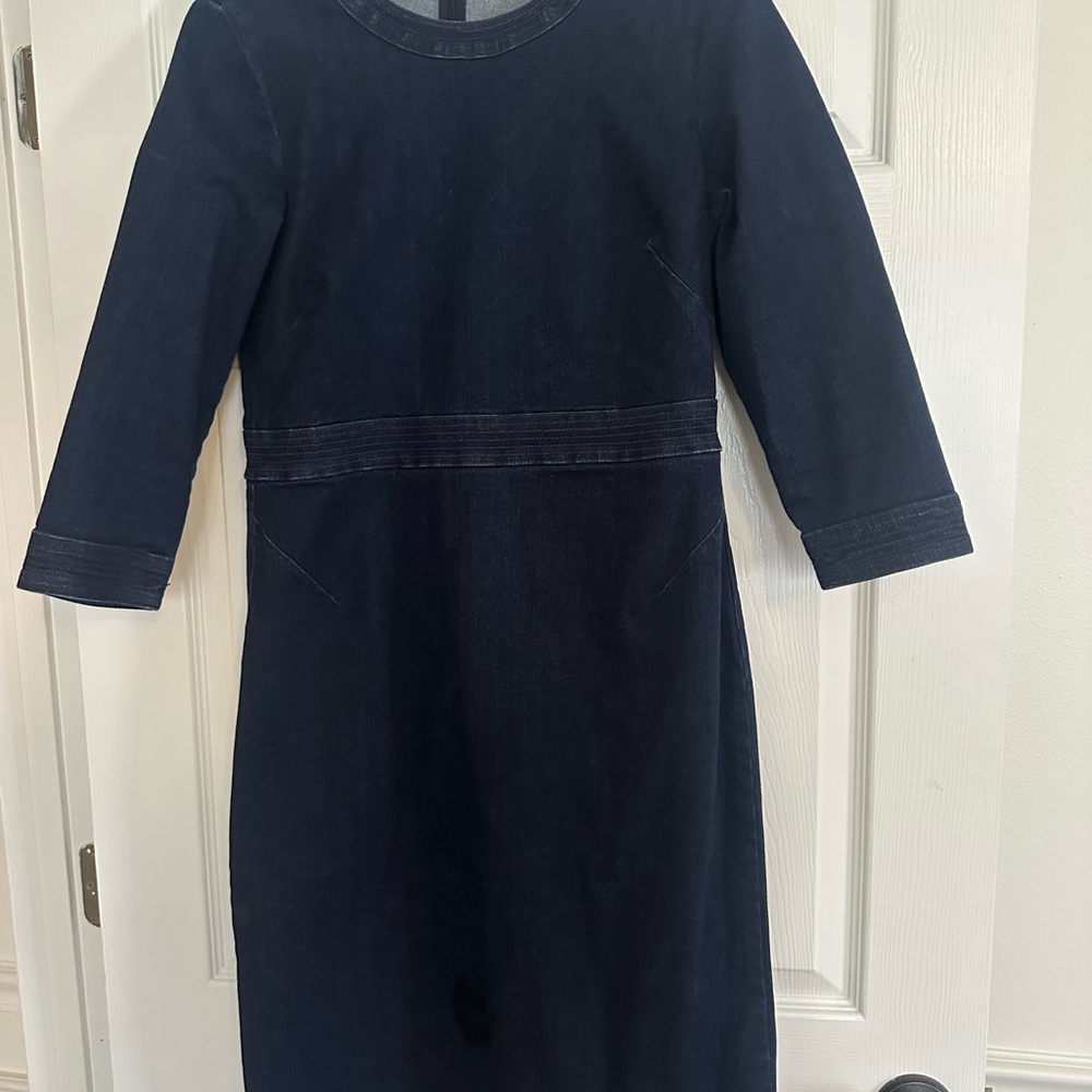 Elegant Dark Denim knee length Dress